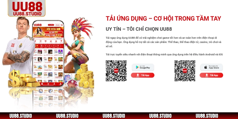 Việc tải app UU88 trên các thiết bị Android rất đơn giản